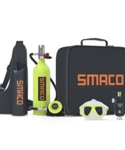 SMACO S400 1L Refillable Mini Scuba Tank with Portable Bag