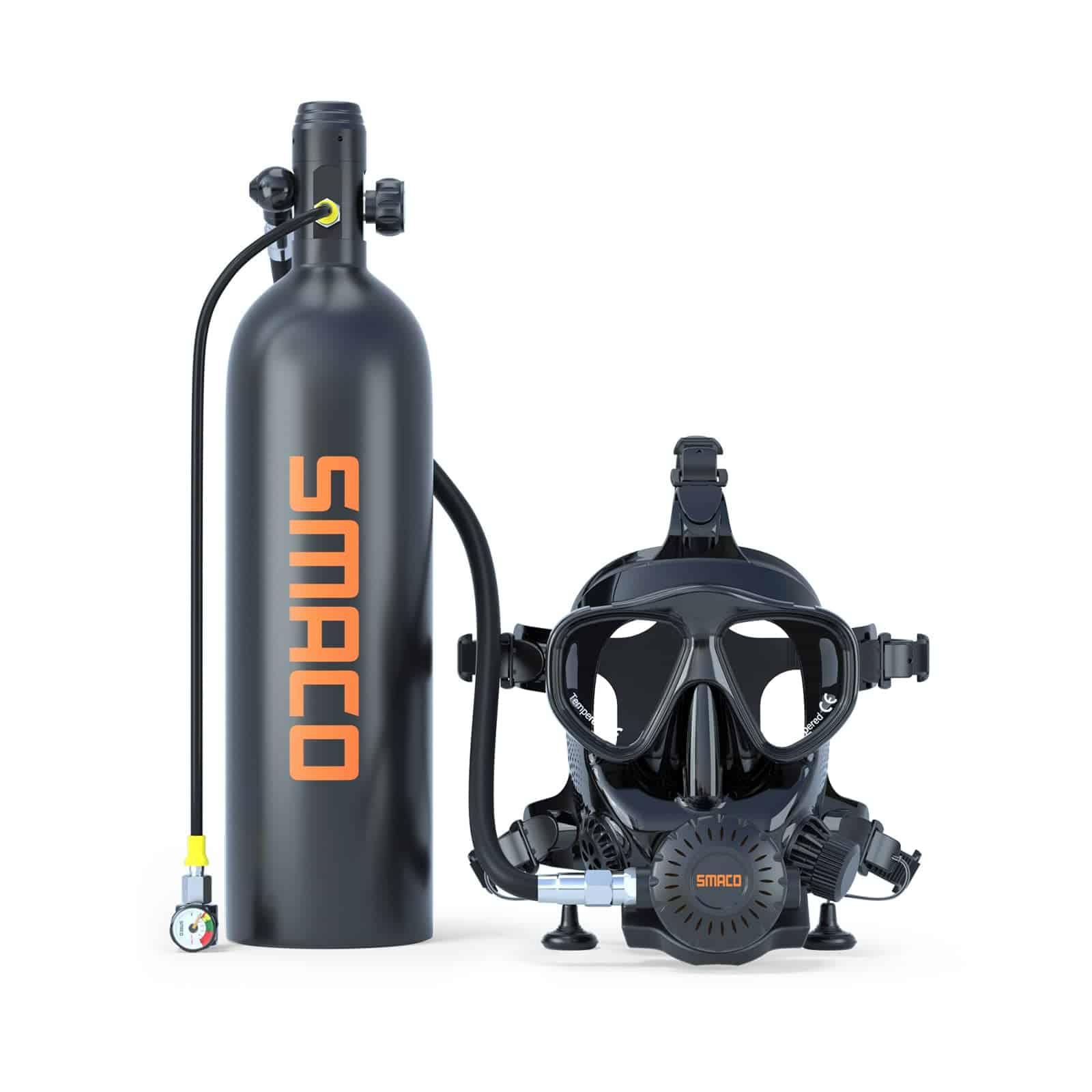 SKU-01-S700 BLACK_Diving Mask black S700 with Diving Mask