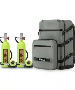 SMACO S400 1L Mini Scuba Tank 2 Pcs with Backpack For Family and Buddy Kit