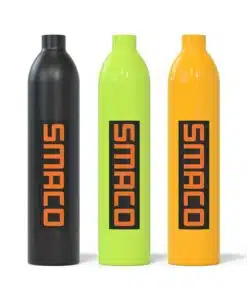 Smaco 0.7 Liter Capacity Mini Scuba Tank Empty Aluminum Bottle – Lightweight and Durable
